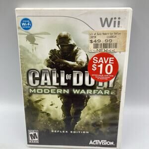 Call of Duty Modern Warfare Reflex Edition Nintendo Wii 2009 CIB Complete Tested